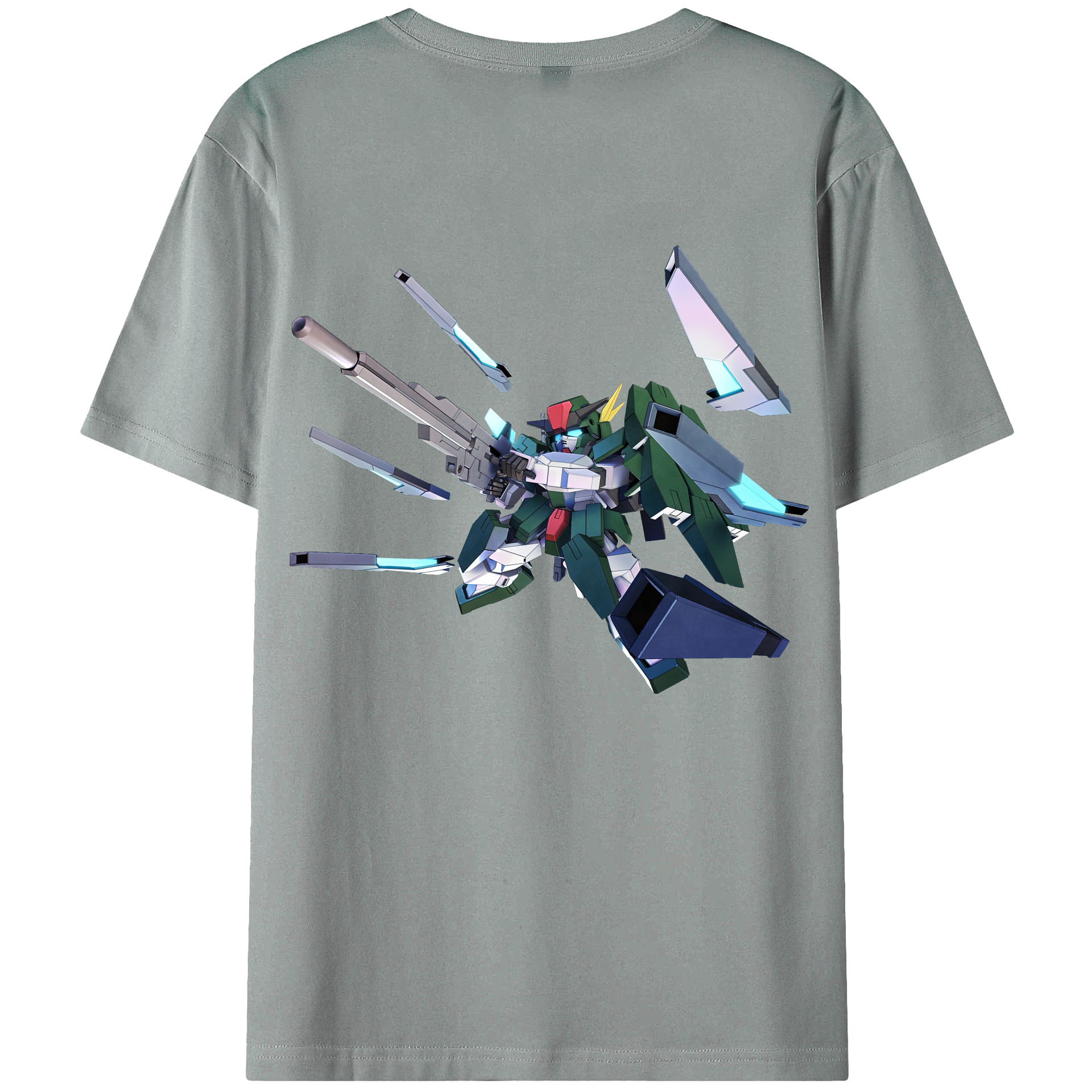 （画像用） 機動戦士ガンダム Mobile Suit Gundam 綿100％ メンズ半袖Tシャツ（バックプリント） 通気性